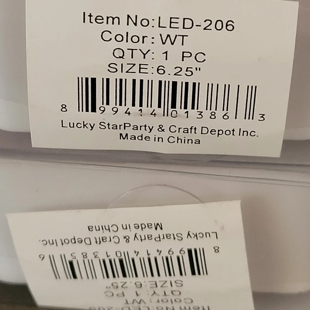 LED Light Up Numbers - White